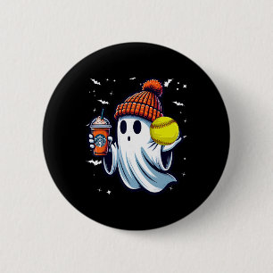 Ghost Pumpkin Drinks Beanie Fall Softll Lovers Hal 6 Cm Round Badge