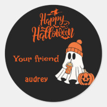 Ghost Pumpkin Happy Halloween Boo Personalised