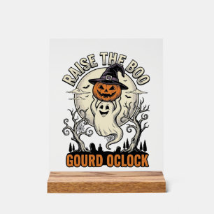 Ghost Pumpkin Shirt Vintage Halloween Engraving Te Acrylic Sign