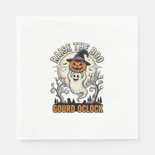 Ghost Pumpkin Shirt Vintage Halloween Engraving Te Napkin