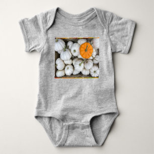 Ghost Pumpkins with a sneaky orange one Baby Bodysuit