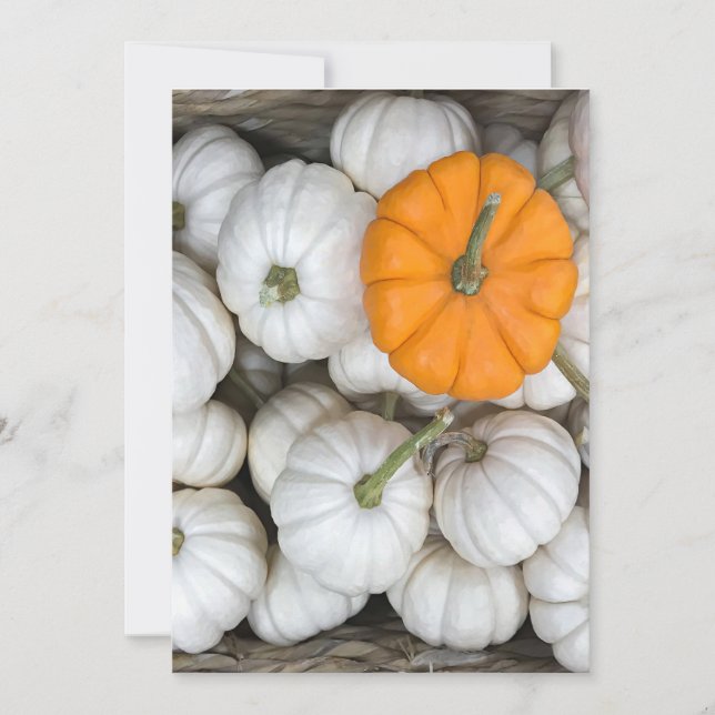 Ghost Pumpkins with a sneaky orange one  Invitation (Front)