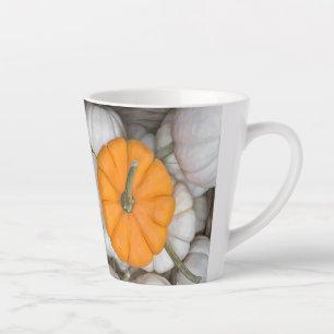 Ghost Pumpkins with a sneaky orange one  Latte Mug
