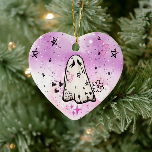 Ghost Punk Doodle Ornament  (Tree)