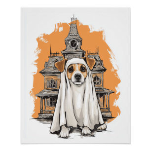 Ghost Pup � Spooky Dog Costume Poster