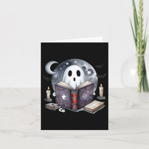 Ghost Reading Book Card