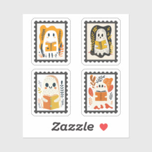 Ghost Reading Book Cute& Spooky Bookish Stamp Set