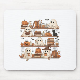 Ghost Reading Book Lovers Library Halloween Spooky Mouse Mat
