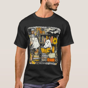 Ghost Reading Book Lovers Library T-Shirt