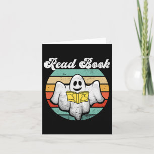 Ghost Reading Book Vintage Card