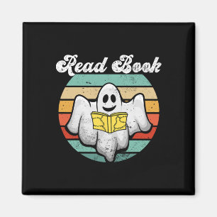 Ghost Reading Book Vintage Magnet