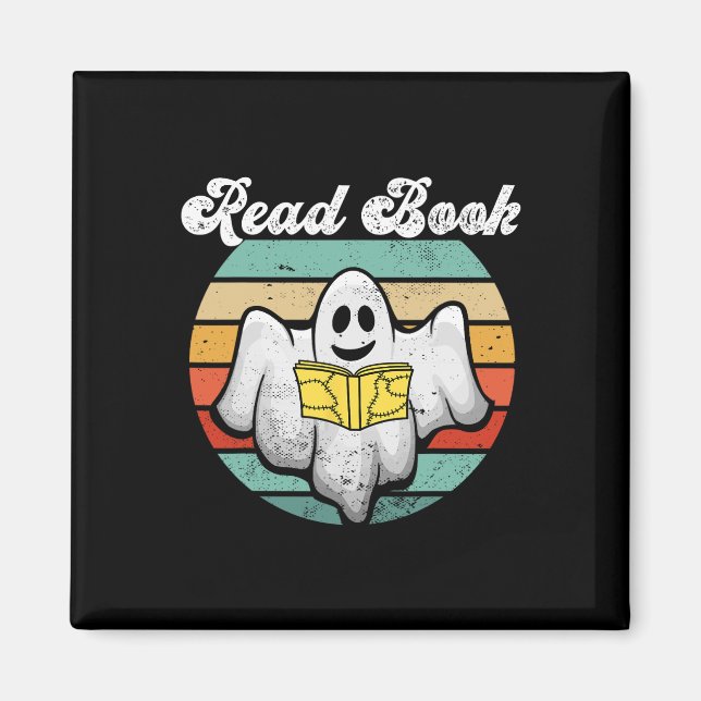 Ghost Reading Book Vintage  Magnet (Front)