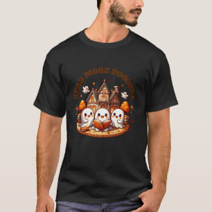 Ghost reading books, read more books teacher, libr T-Shirt