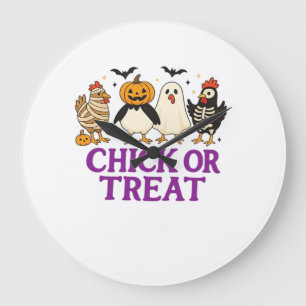 Ghost Reading in Cosy Halloween Library Classic T- Large Clock