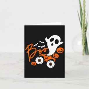 Ghost Rider Truck Monster Halloween Pumpkin Card