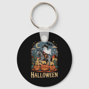 Ghost Riding Horse Halloween Season Key Ring
