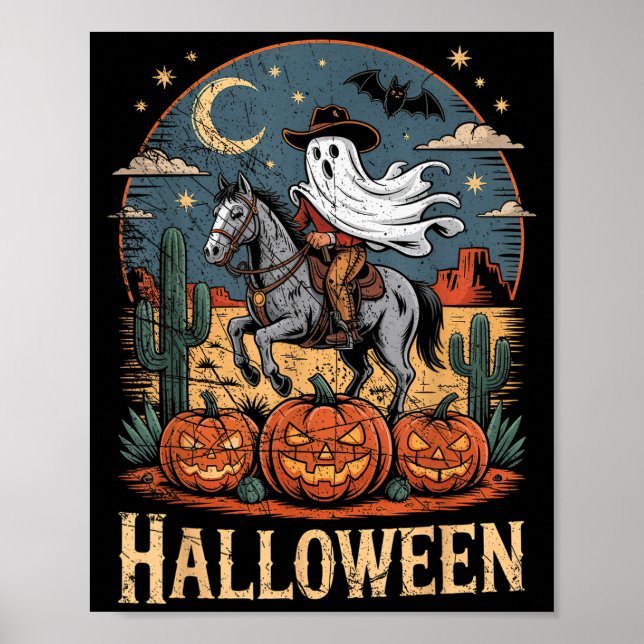 Ghost Riding Horse Halloween Season  Poster (Front)