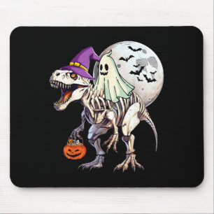 Ghost Riding T rex Funny Halloween Pumpkin Boys Mouse Mat