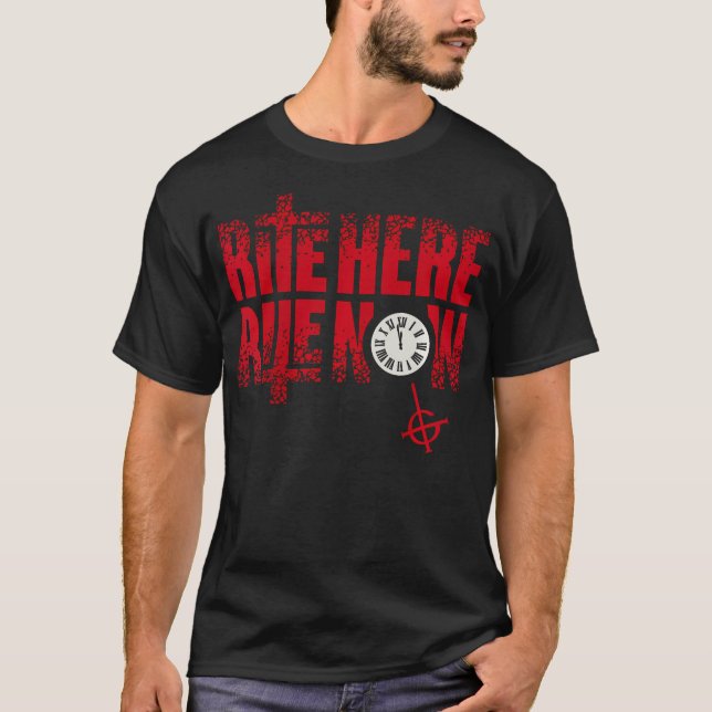 Ghost  Rite Here Rite Now Title Back And Front T-Shirt (Front)