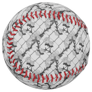 Ghost Rose Climbing a Chain Link Fence Seamless Pa Softball