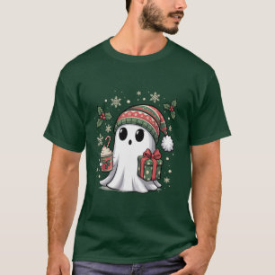 Ghost Santa Christmas Holiday Xmas Halloween Ghost T-Shirt
