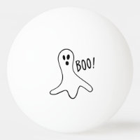 Ghost Saying Boo Black Outline on