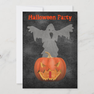 Ghost Scary Jack O Lantern Halloween Invite