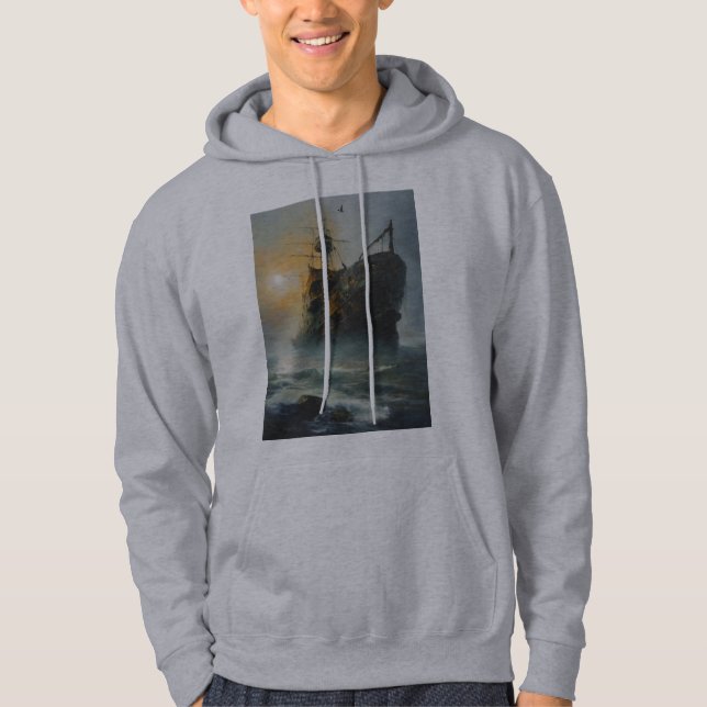 Ghost ship, pirate ship, hoodie (Front)