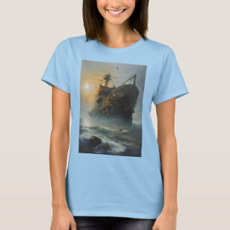 Ghost ship, pirate ship, T-Shirt