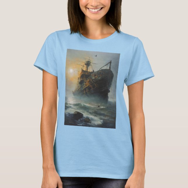 Ghost ship, pirate ship, T-Shirt (Front)