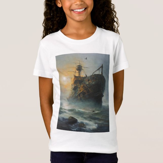 Ghost ship, pirate ship, T-Shirt (Front)