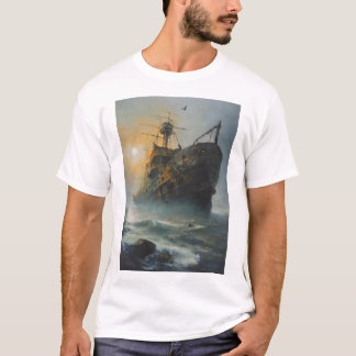 Ghost ship, pirate ship, T-Shirt