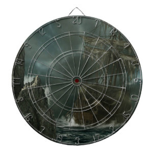 ghost ship with skull dartboard