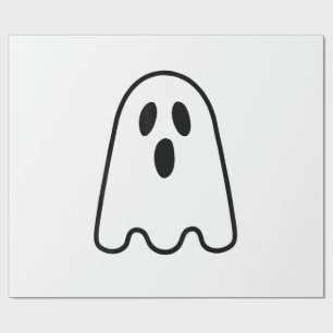 Ghost Shirt Adult Kids Men Women Silly Ghost Face Wrapping Paper