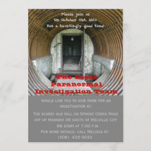 Ghost Sighting Investigation Invitation