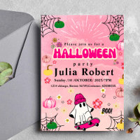 ghost skateboard Halloween pumpkin pink