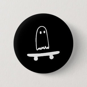 Ghost Skateboard Lazy Halloween Costume Fun Skateb 6 Cm Round Badge