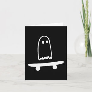 Ghost Skateboard Lazy Halloween Costume Funny Skat Card