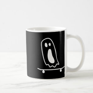 Ghost Skateboard Lazy Halloween Costume Funny Skat Coffee Mug