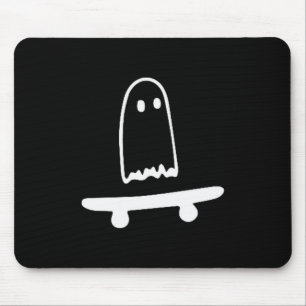 Ghost Skateboard Lazy Halloween Costume Funny Skat Mouse Mat