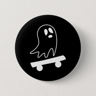 Ghost Skateboard Lazy Halloween Costume Skateboard 6 Cm Round Badge