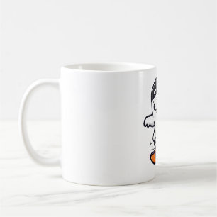 Ghost Skateboard Skater Spooky Halloween Art Coffee Mug