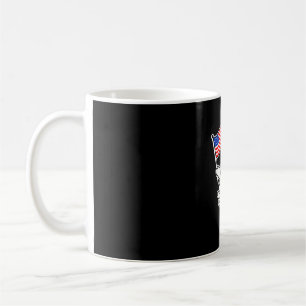 Ghost skateboard usa flag cute 4th of july funny coffee mug