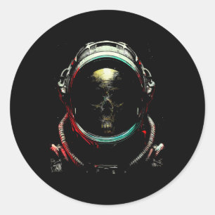 Ghost Skeleton - Spooky Skull Halloween Costume Classic Round Sticker