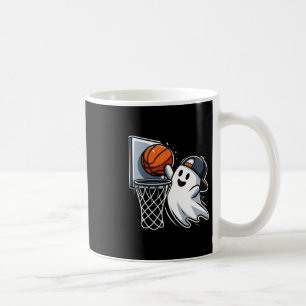 Ghost Sketll Dunk Ghost Playing Sketll Halloween Coffee Mug