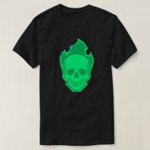 Ghost Skull Graphic T-Shirt – Halloween Neon Skull