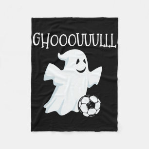 Ghost Soccer Halloween Fleece Blanket