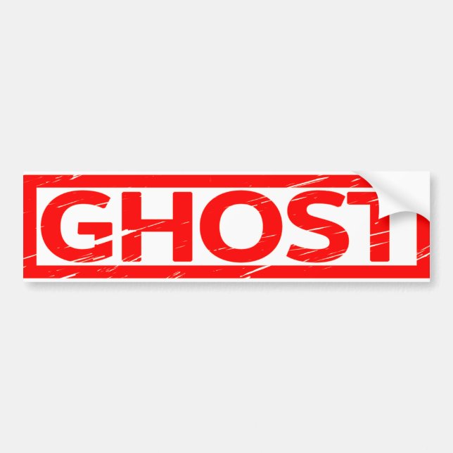 Ghost Stamp Bumper Sticker (Front)