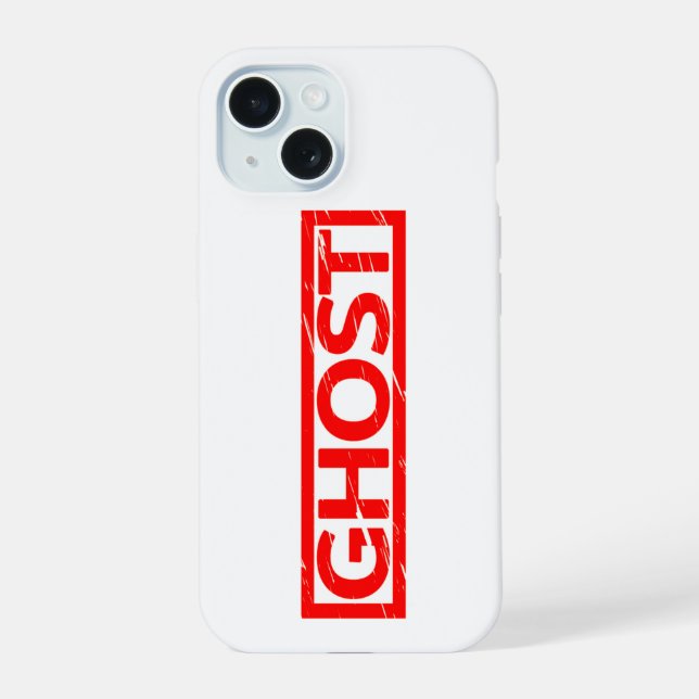 Ghost Stamp iPhone 15 Case (Back)