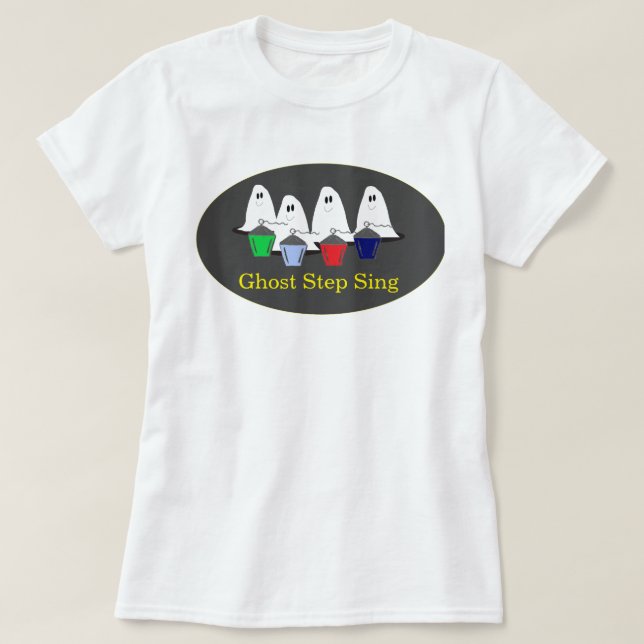 Ghost Step Sing Bryn Mawr Lanterns Halloween T-Shi T-Shirt (Design Front)